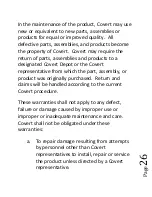 Preview for 26 page of Covert 2013 MP6 Instruction Manual