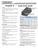 Предварительный просмотр 1 страницы COVERTTRACK Stealth V Quick Start Manual