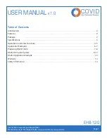 Предварительный просмотр 2 страницы Covid EHB-120 User Manual