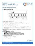 Предварительный просмотр 6 страницы Covid EHB-120 User Manual