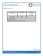 Предварительный просмотр 13 страницы Covid EHB-120 User Manual