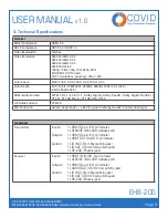 Предварительный просмотр 4 страницы Covid EHB-200 User Manual