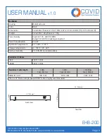 Предварительный просмотр 5 страницы Covid EHB-200 User Manual