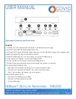 Предварительный просмотр 5 страницы Covid THB-200 User Manual