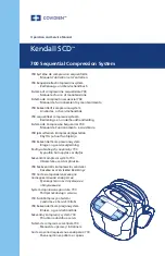 Preview for 1 page of Covidien Kendall SCD 700 Series Operation And Service Manual