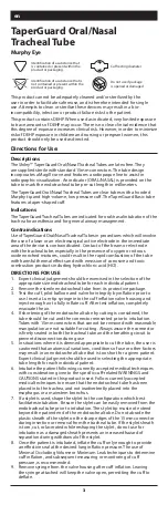 Предварительный просмотр 3 страницы Covidien Shiley 18710 Instructions For Use Manual