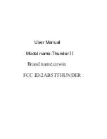 cowin Thunder II User Manual предпросмотр