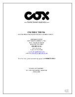 Preview for 1 page of COX Avon Operating & Maintenance Instructions