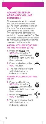 Предварительный просмотр 12 страницы COX MINI BOX BIG BUTTON REMOTE CONTROL Setup Manual