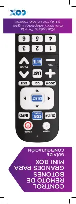 Предварительный просмотр 36 страницы COX MINI BOX BIG BUTTON REMOTE CONTROL Setup Manual