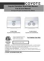 Coyote C1CSB-2LP Use & Care Manual preview