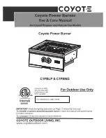 Preview for 1 page of Coyote C1PBLP Use & Care Manual