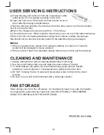 Preview for 10 page of Cozy Breeze FS40-U3X Owner'S Manual