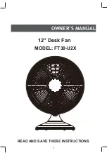 Cozy Breeze FT30-U2X Owner'S Manual preview