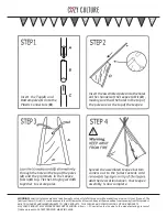 Preview for 3 page of Cozy Culture Kids Teepee Manual