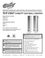 Предварительный просмотр 1 страницы COZY C255H Owner'S Manual And Installation Instructions