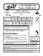 Предварительный просмотр 1 страницы COZY CF353C-R and Installation And Operating Instructions Manual