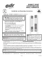 COZY DVCF40 Installation And Operating Instructions Manual preview