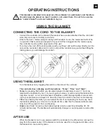 Предварительный просмотр 3 страницы COZY ELECTRIC BLANKET User Manual