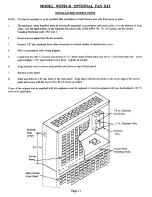 Preview for 11 page of COZY W251E Installation And Operating Instructions Manual