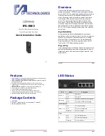 CP TECHNOLOGIES LevelOne IFS-0503 Quick Installation Manual предпросмотр