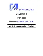 CP TECHNOLOGIES WBR-3800 Quick Installation Manual предпросмотр