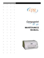 CPG Compuprint SP 40 Maintenance Manual предпросмотр