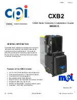 Preview for 1 page of CPI CXB2 Installation Manual