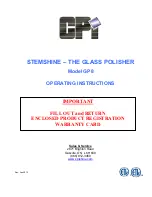 CPI GP8 Operating Instructions Manual preview