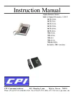 CPI MCR210A Instruction Manual предпросмотр