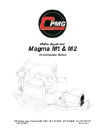 CPMG Magma M1 Owner'S/Operator'S Manual предпросмотр