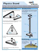 CPO Science Physics Stand Assembly Instructions предпросмотр