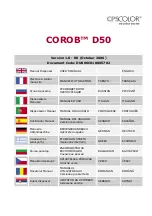 CPS COLOR COROB D50 User Manual preview