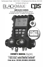 CPS BlackMax MD100WHE Owner'S Manual preview