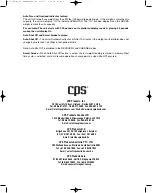 Preview for 5 page of CPS PRO-SET CC800A Series Quick Manual