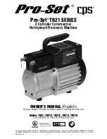 CPS Pro-Set TR21C Owner'S Manual предпросмотр