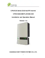 Preview for 1 page of CPS SCA23KTL-DO/US-480 Installation And Operation Manual