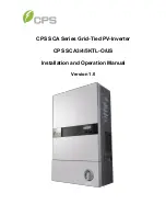 CPS SCA3KTL-O/US Installation And Operation Manual preview