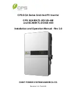 CPS SCA50KTL-DO/US-480 Installation And Operation Manual preview