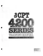 Preview for 1 page of CPT 4200 Series Training Manual