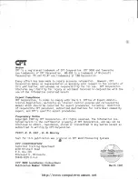 Preview for 2 page of CPT 9000 Installation Instructions Manual