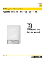 CR Remeha Quinta Pro 115 Installation And Service Manual preview