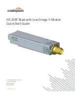 Cradlepoint MC20BT Quick Start Manual preview