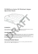 Preview for 1 page of Cradlepoint W2000 Series Quick Start Manual