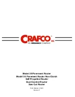 Preview for 1 page of Crafco 30 Dust Control Router Parts Manual