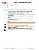 Preview for 24 page of Crafco 30 Dust Control Router Parts Manual