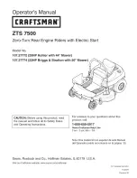 Предварительный просмотр 1 страницы Crafstman 107.27772 Operator'S Manual