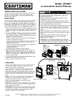 Предварительный просмотр 2 страницы Crafstman 139.53687 User Instructions