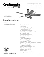 Craftmade ASH60TBWB5 Installation Manual preview