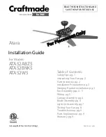 Предварительный просмотр 1 страницы Craftmade ATARA ATA52BNK5 Installation Manual